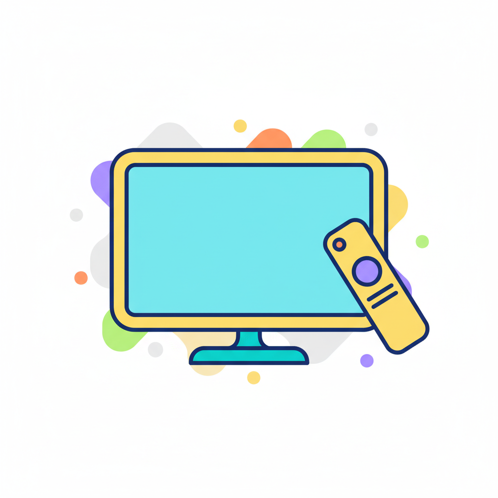 a television with remote - AI generated illustration