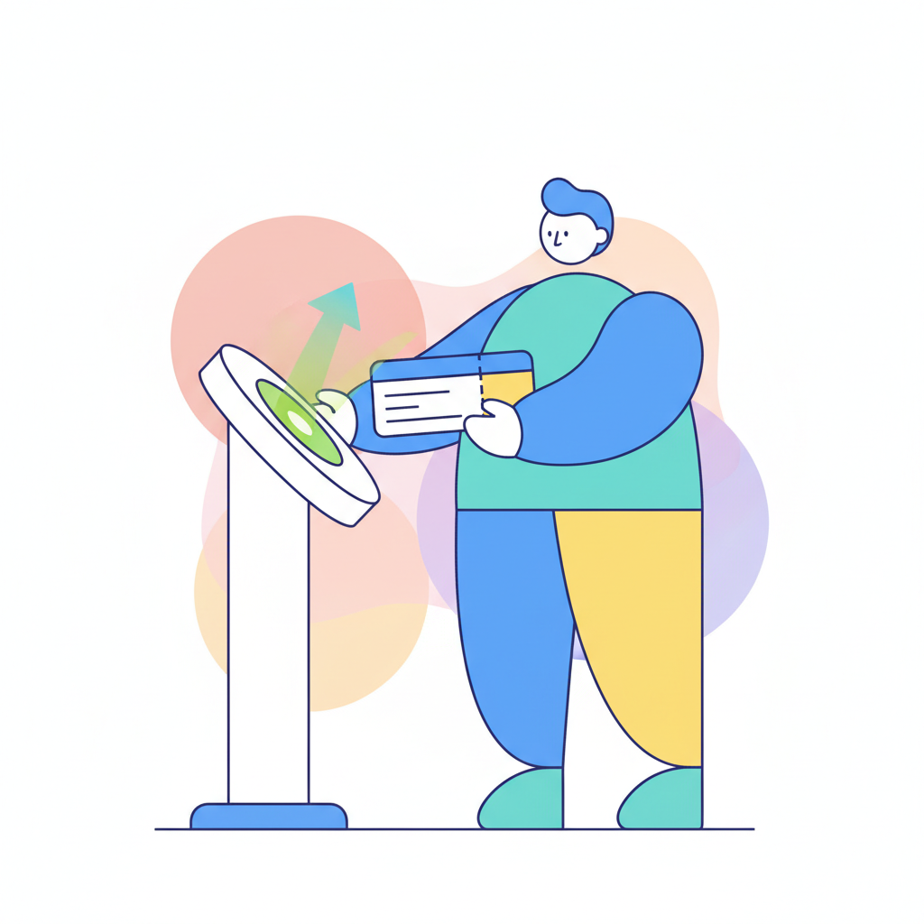a person scanning a boarding pass - AI generated illustration