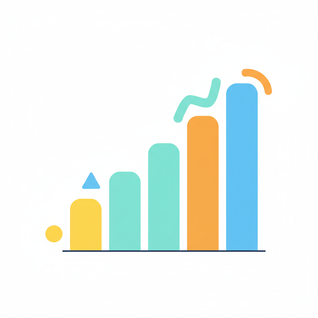 a bar chart going upwards - AI generated illustration