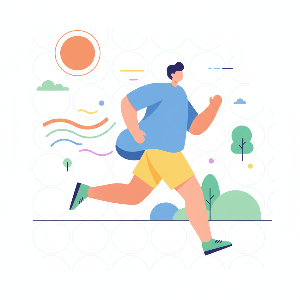 a person jogging outdoors - AI generated illustration