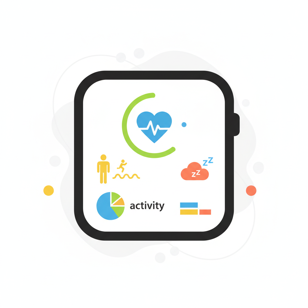 a health smartwatch display - AI generated illustration