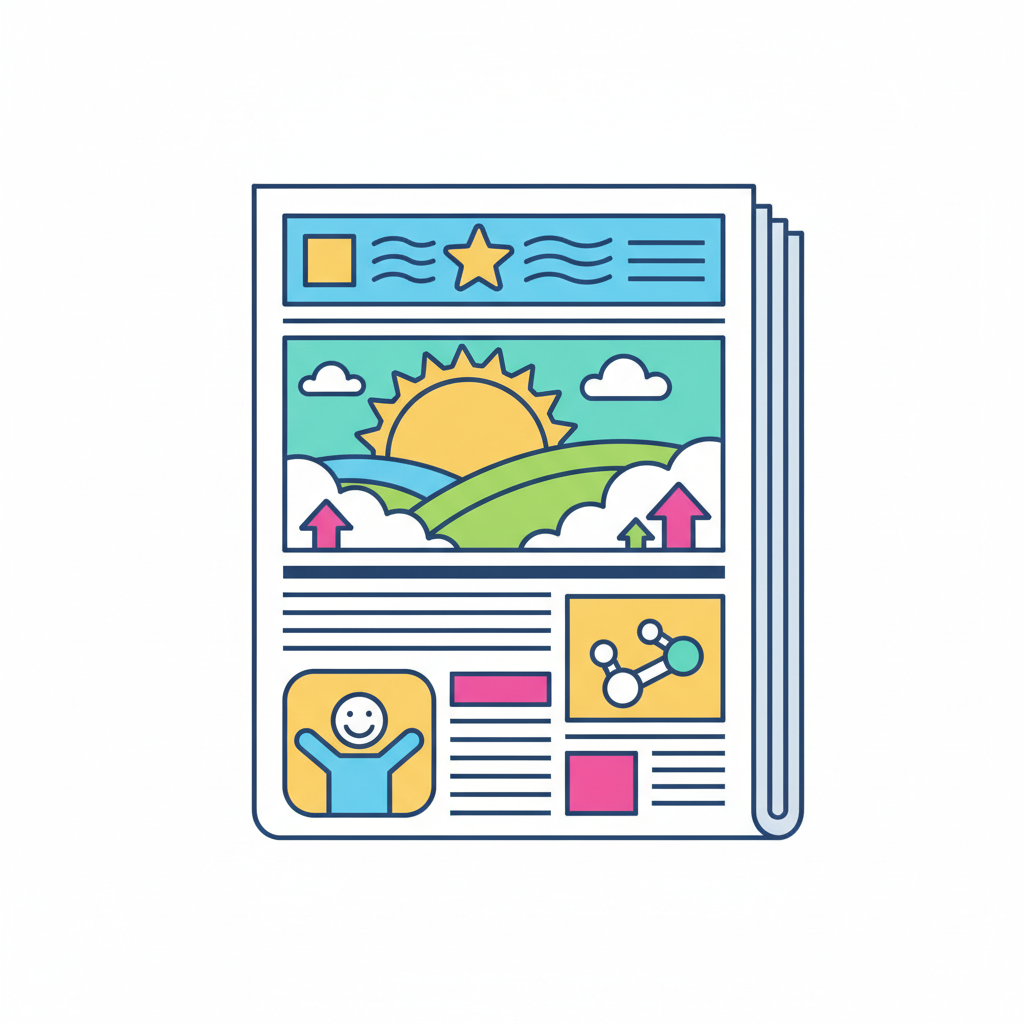 a newspaper front page - AI generated illustration