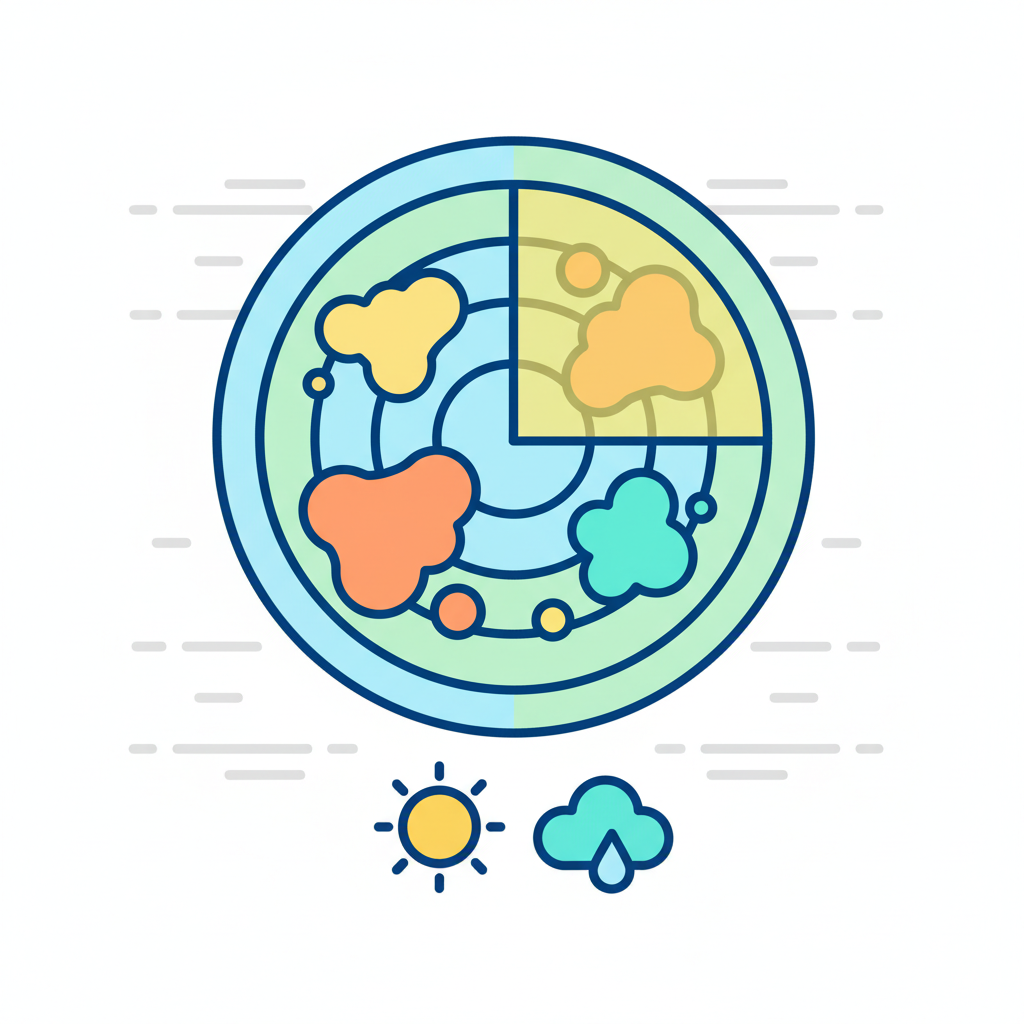 a weather radar screen - AI generated illustration