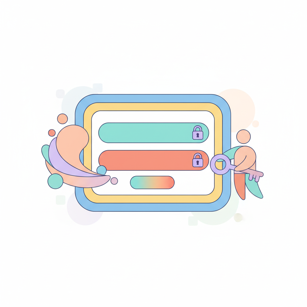 a password login screen - AI generated illustration
