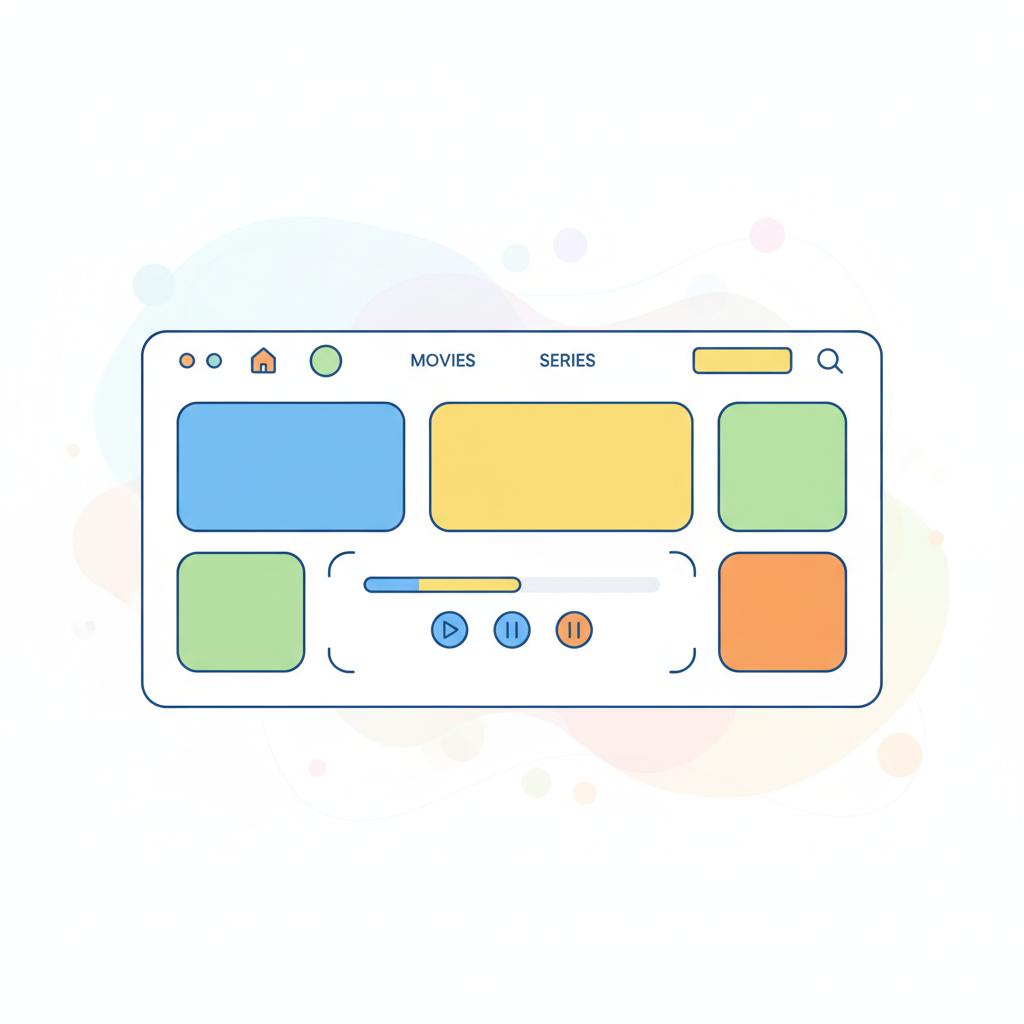 a streaming service interface - AI generated illustration