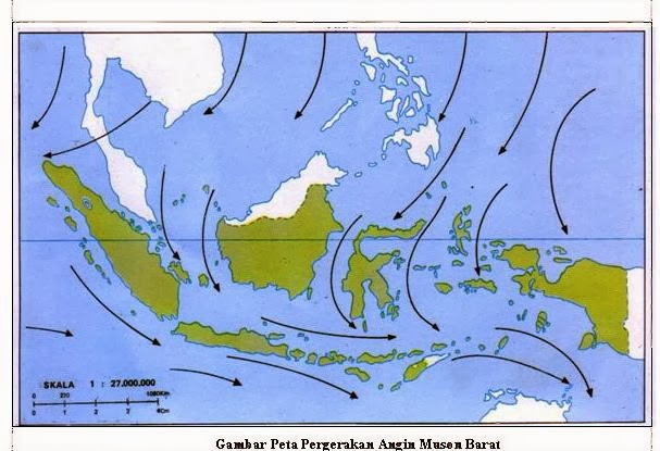 Gambar Peta Indonesia Angin Muson Barat Dan Timur #1