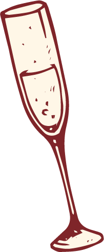 drawn wine glass