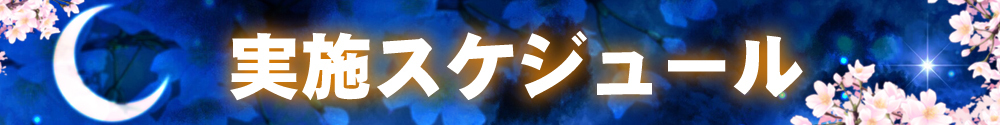 【実施スケジュール】