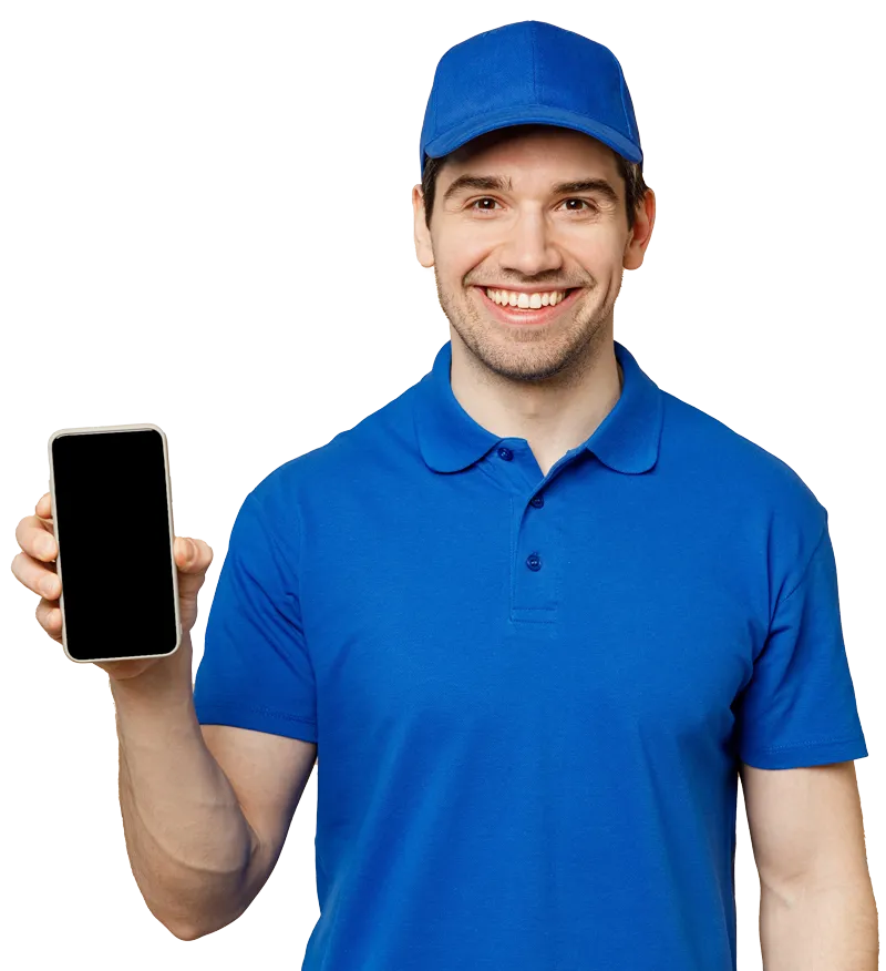 Technician providing Apple support for iPhone and Mac setup in a Cincinnati home