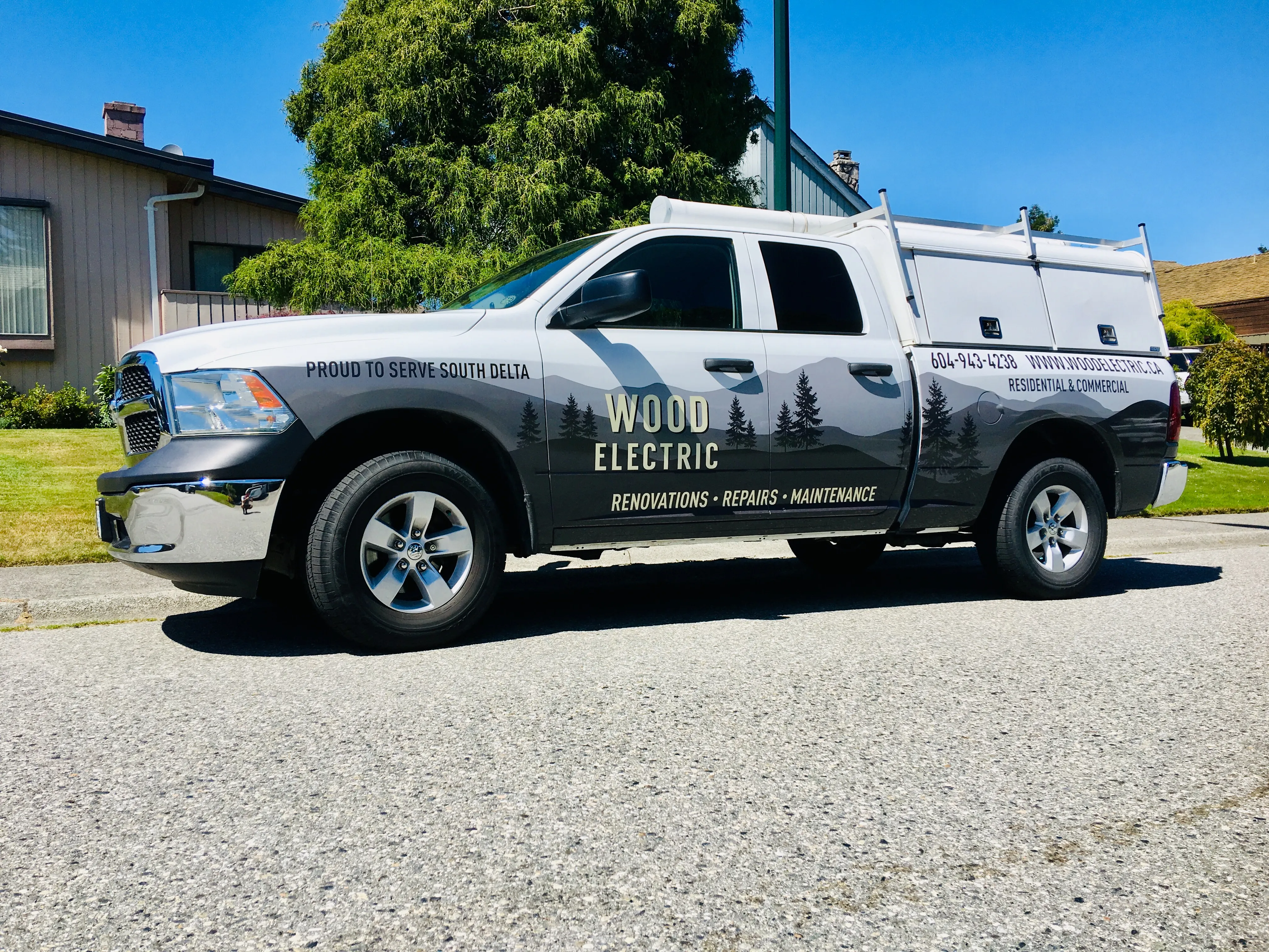 Wood Electric truck in Delta, BC.