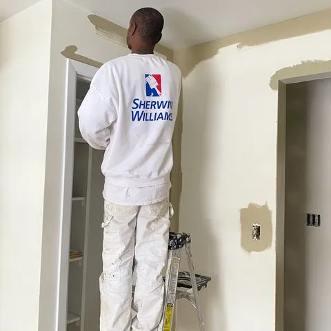 A renovation space with interior painting services, highlighting locally owned painters focused on customer satisfaction in commercial projects in the green bay area.