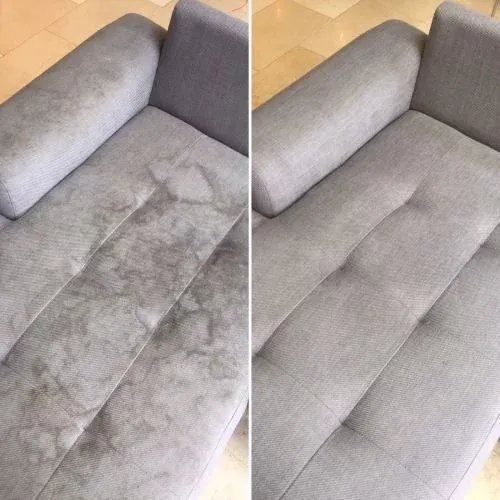 Before and After Upholstery Cleaning by Carpet Recovery in a Bremerton, WA home