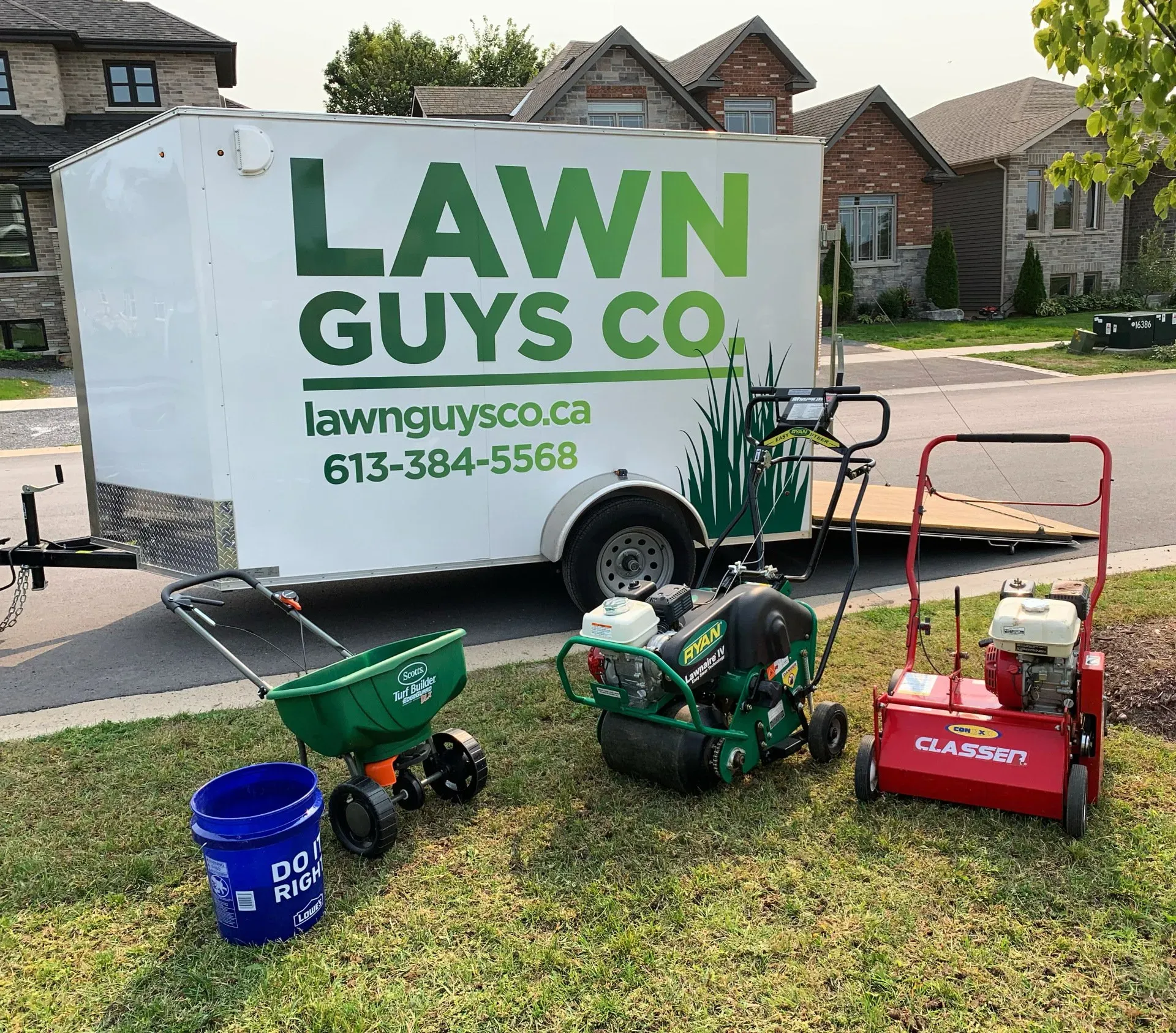 A picture-perfect lawn serviced by Lawn Guys Co. that showcases their dedication to quality and detail.