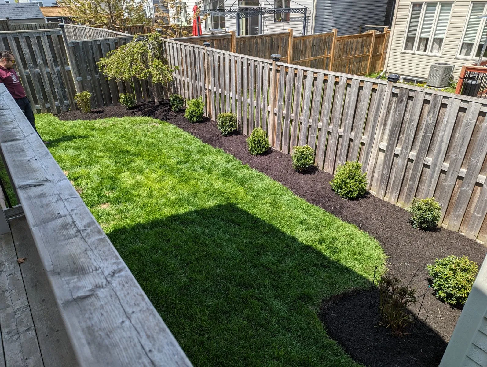 Garden mulch installation in Kingston, ON.