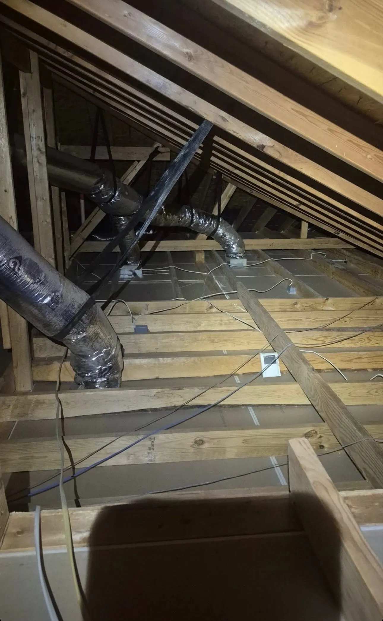 Insulation before the application.