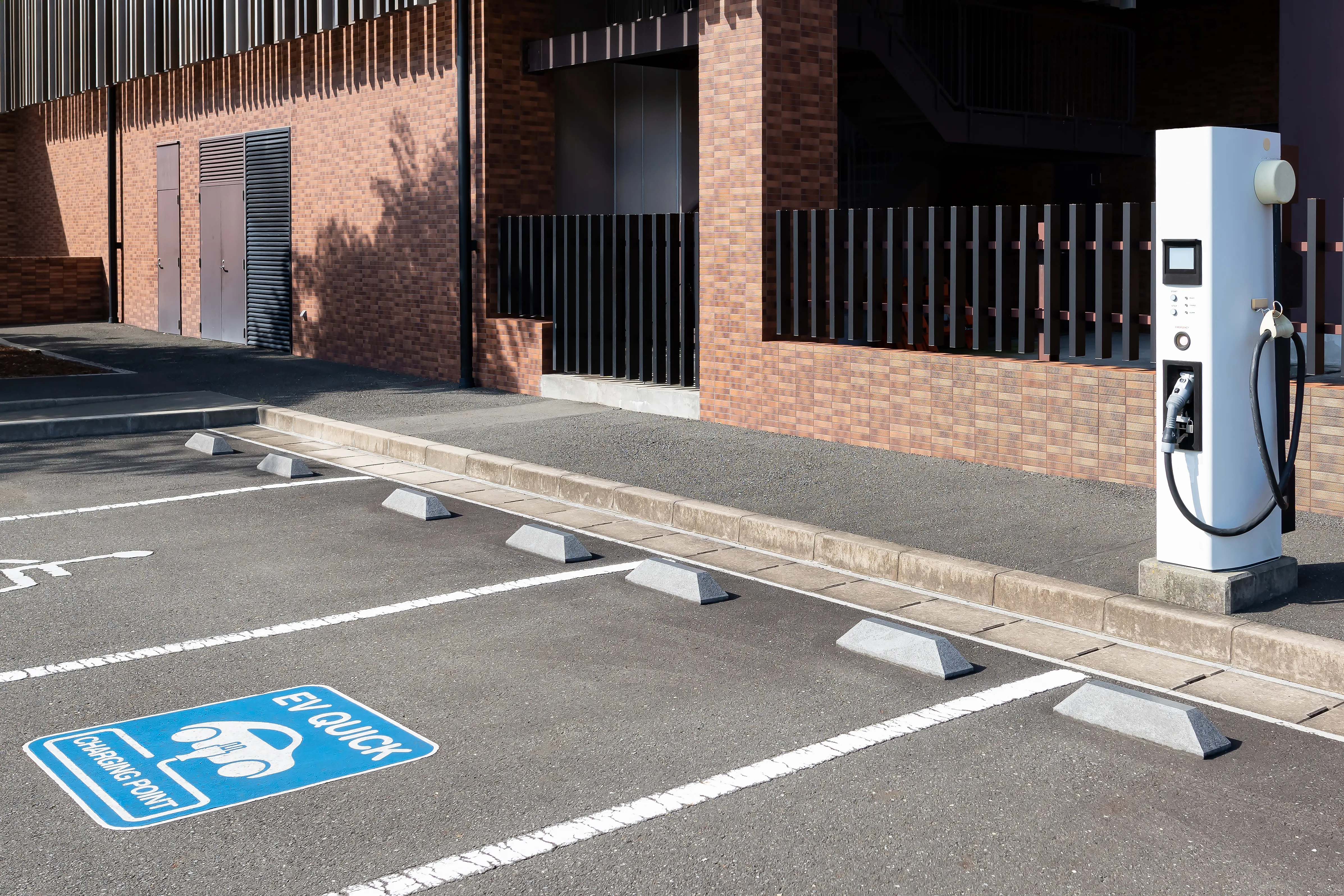 EV Charging Station installed at a commercial building