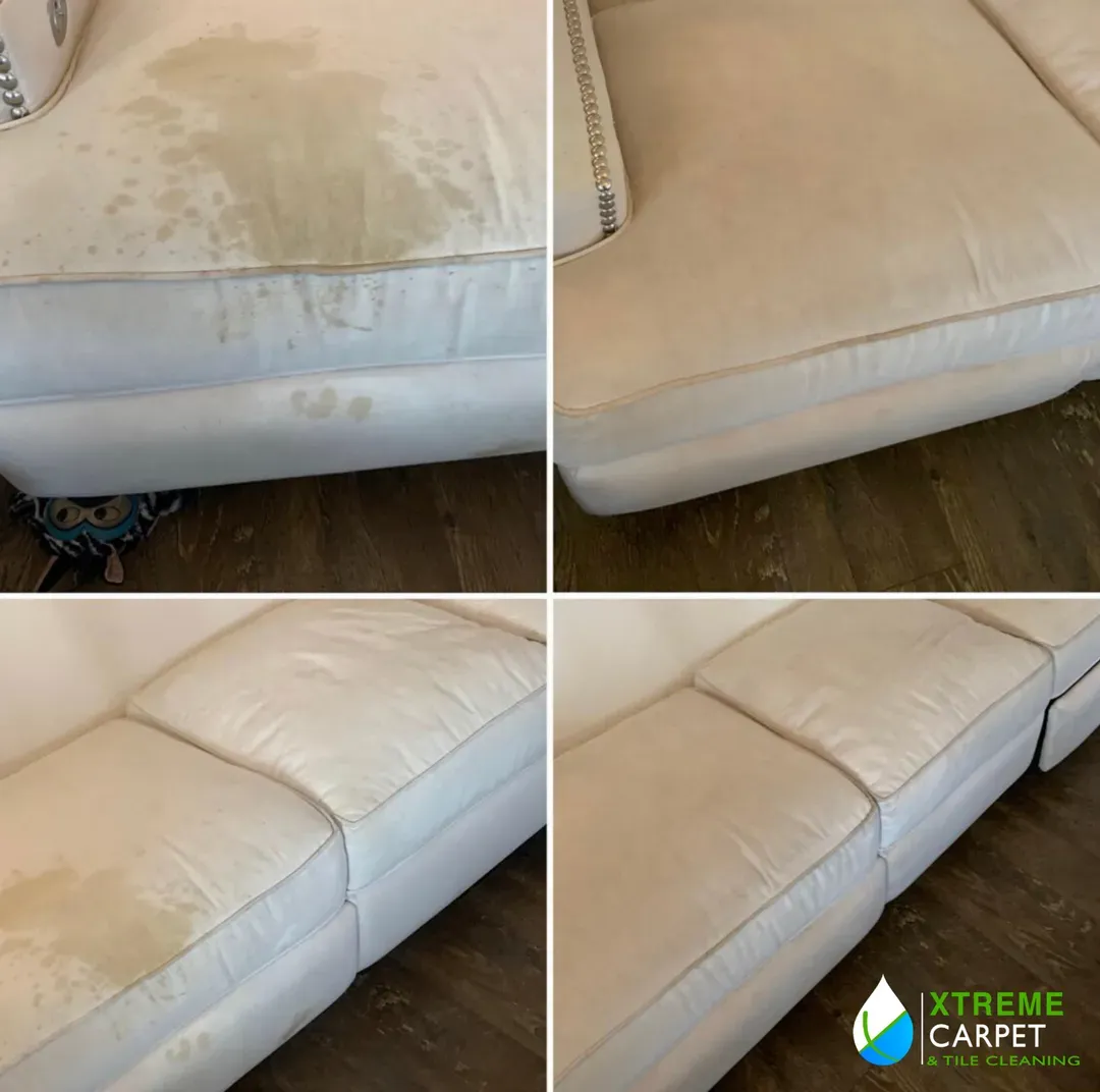 before and after cleaning upholstery