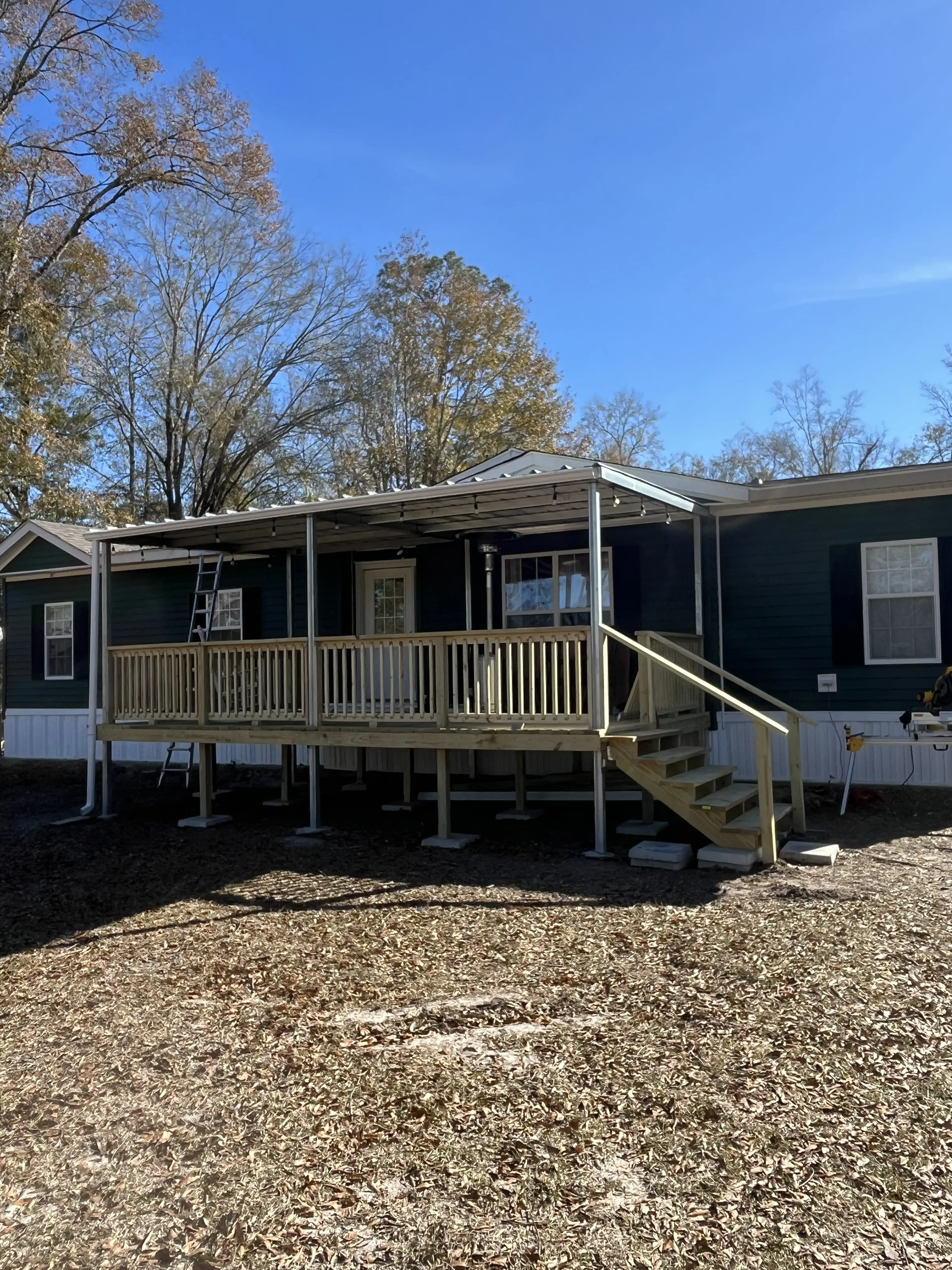 Expertly constructed wooden deck by Viators Home Improvements in Lake Charles, LA.