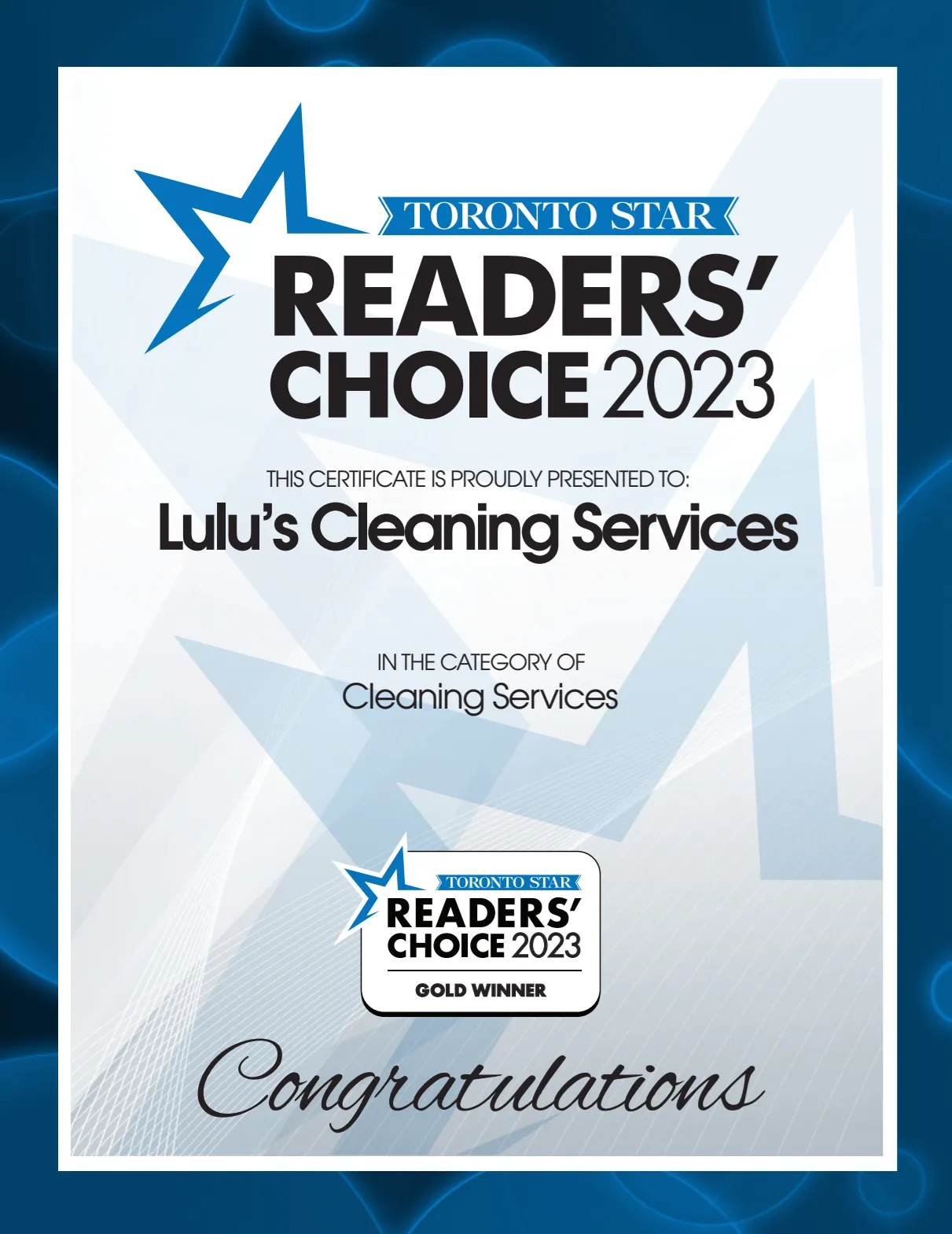 Lulu's Cleaning Services team in action, delivering top-tier cleanliness to a Toronto home