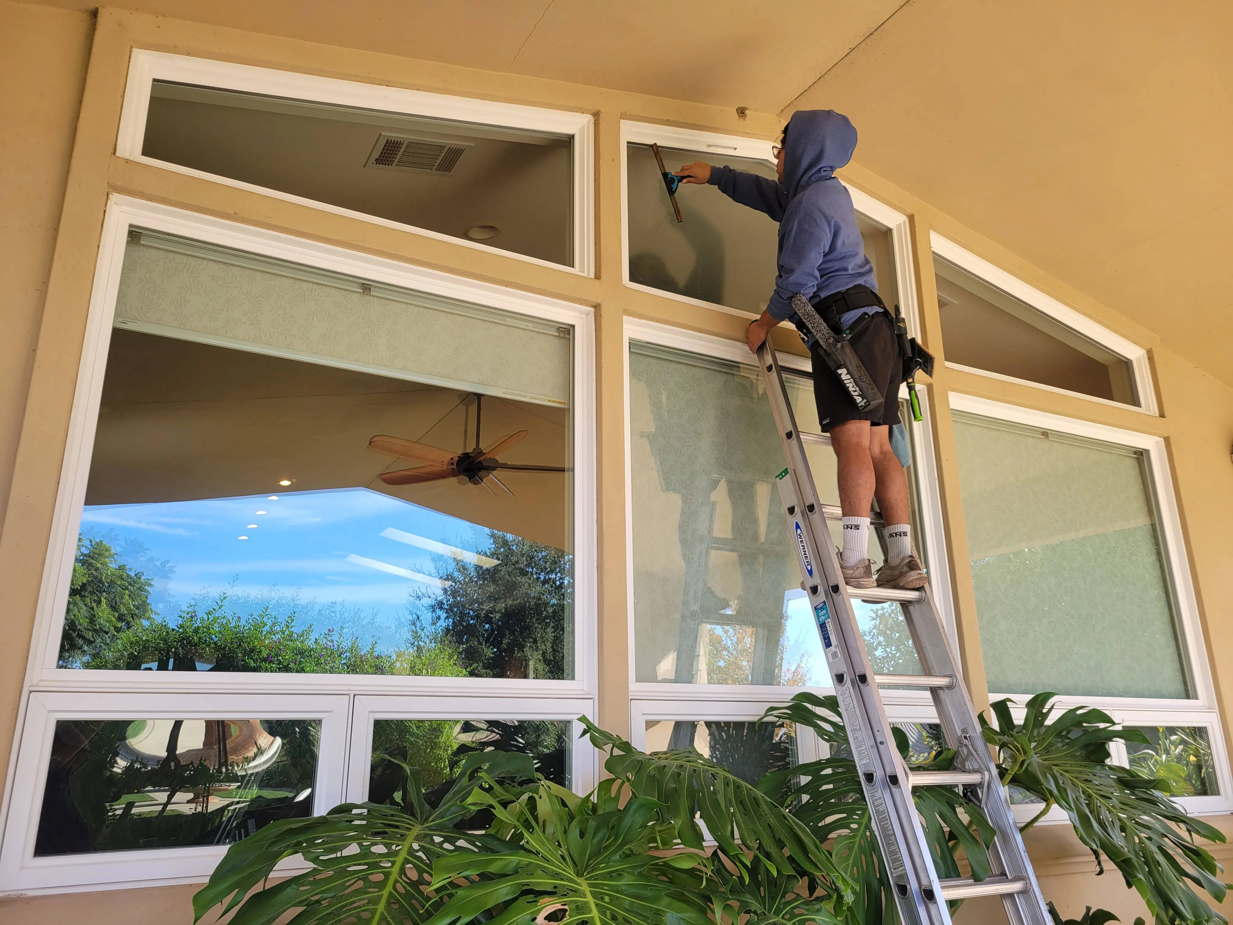 Sparkling clean windows cleaned by Hikari in Vacaville, CA