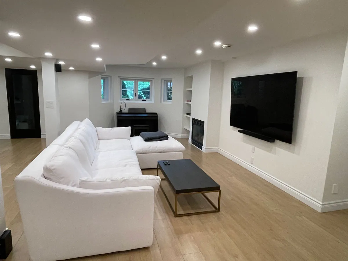 A basement renovation in the KW Region.