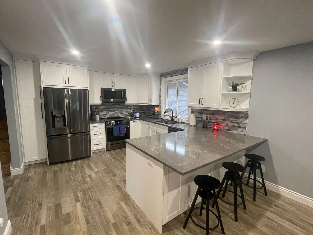 A custom kitchen renovation in the KW region.