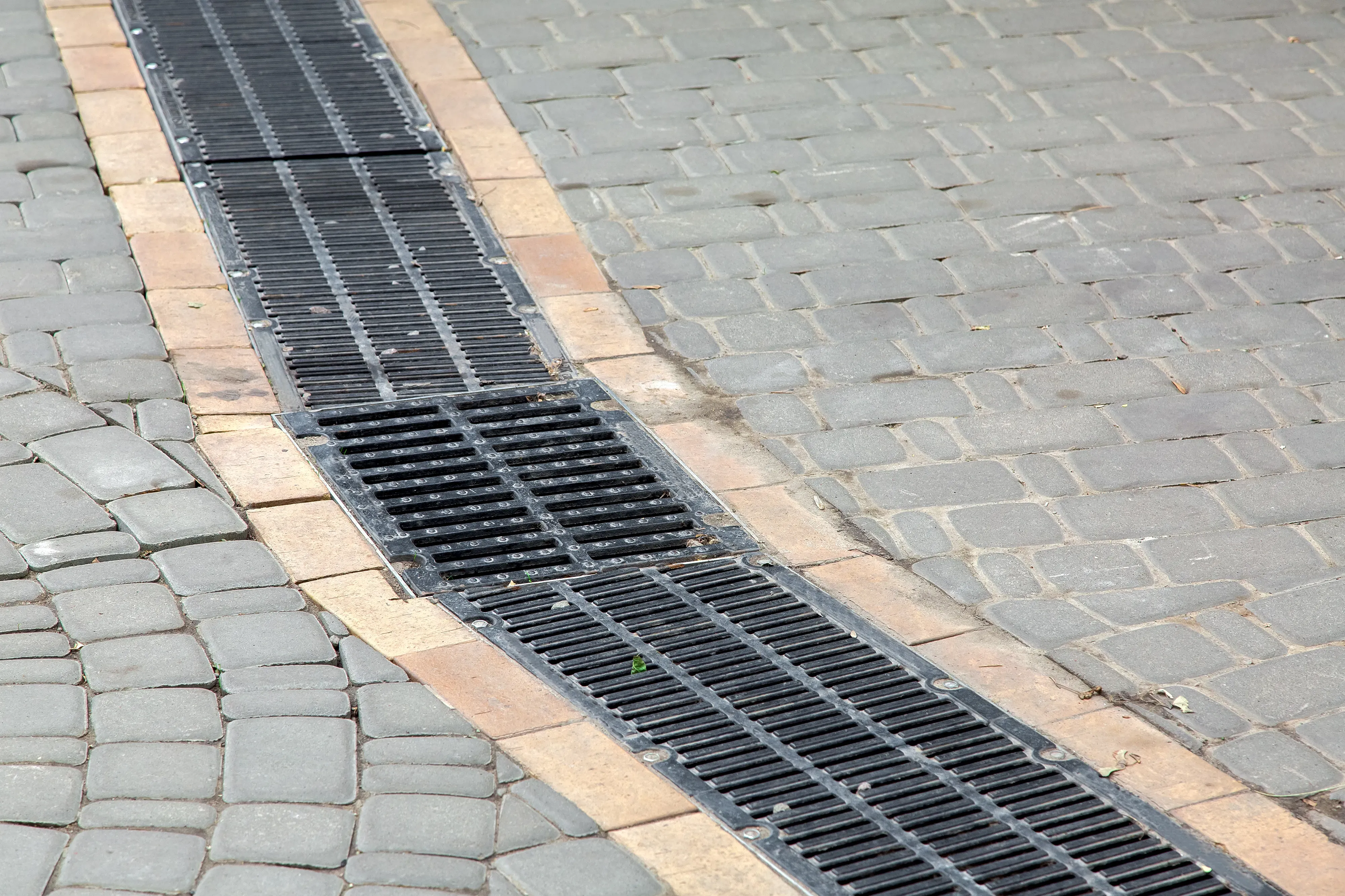 Drainage installation at a home.