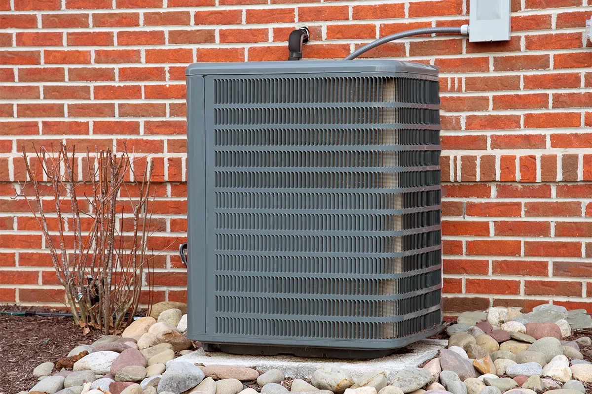 A heating HVAC unit installed for a residential property.