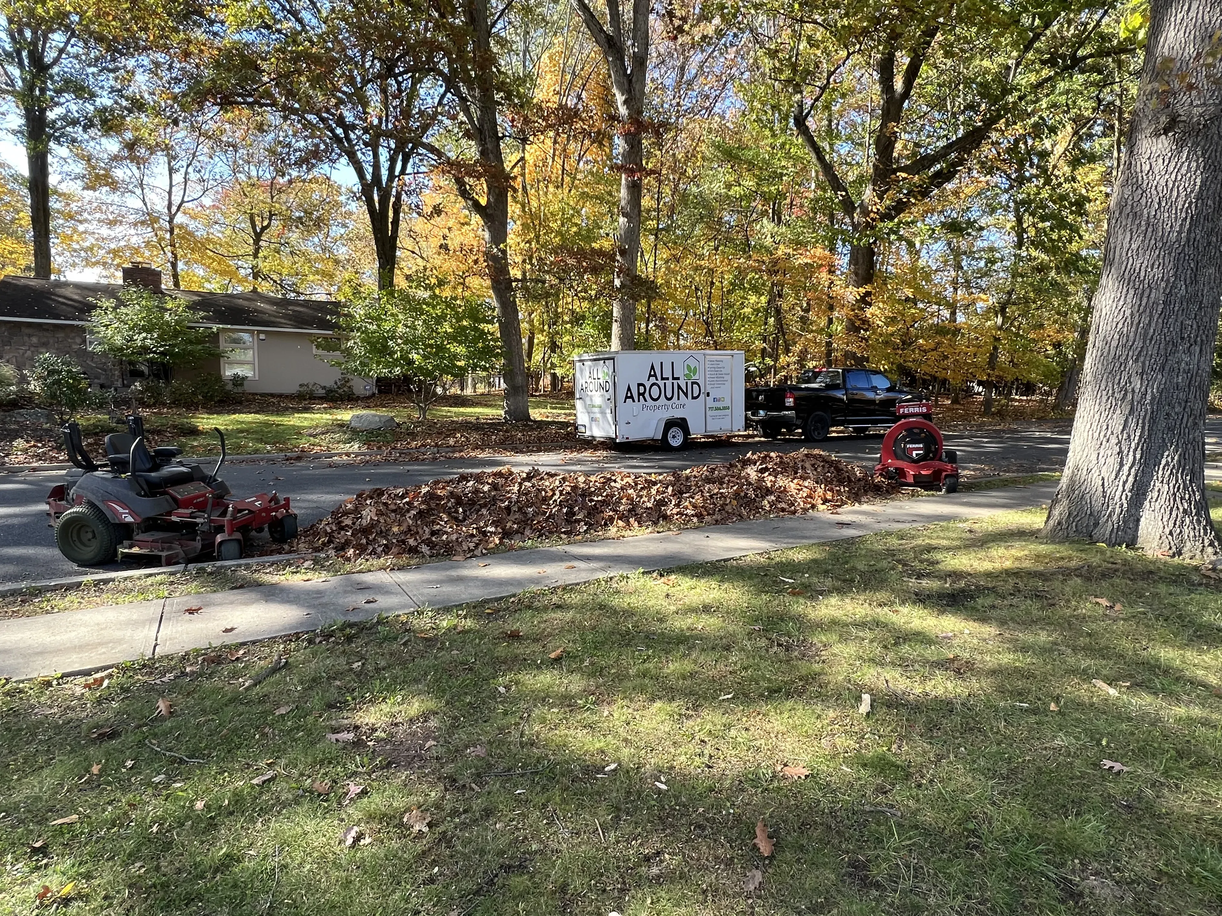 Fall clean up by All Around Property Care in East Stroudsburg.