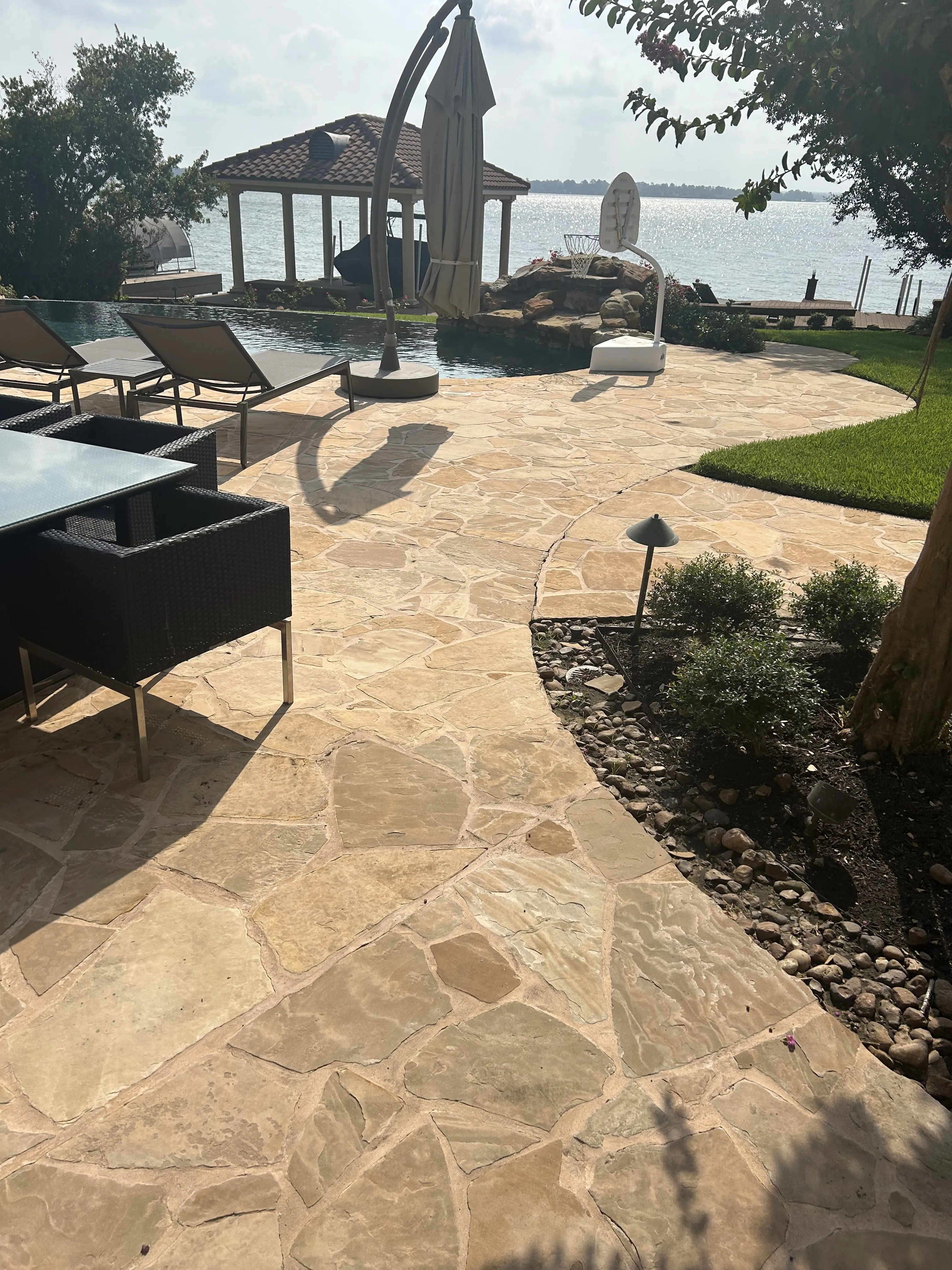 The proactive team of Pristine Pressure Washing, LLC. Pressure-washed the floor in Montgomery, TX.