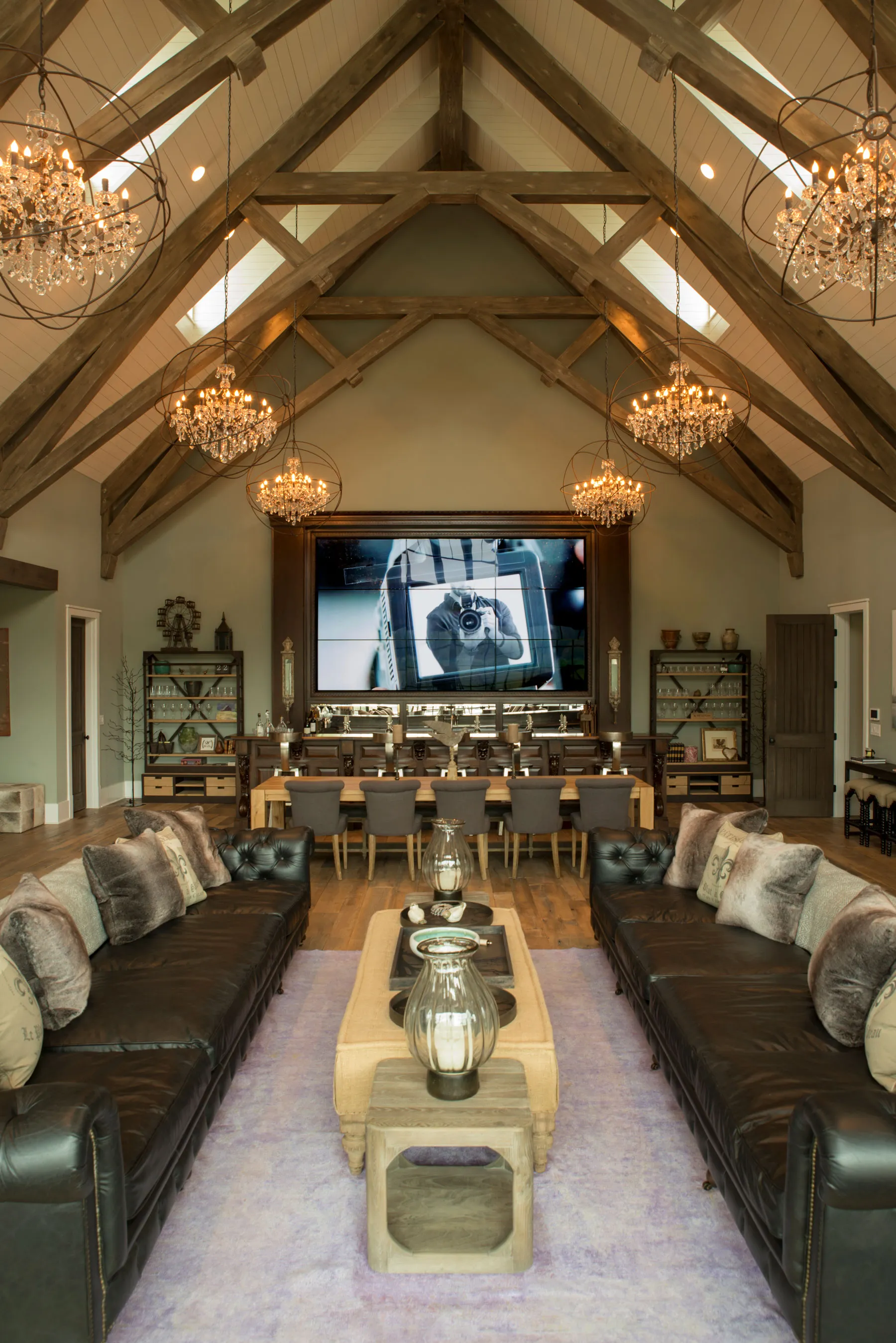 A smart home installation in a living room in Nashville.