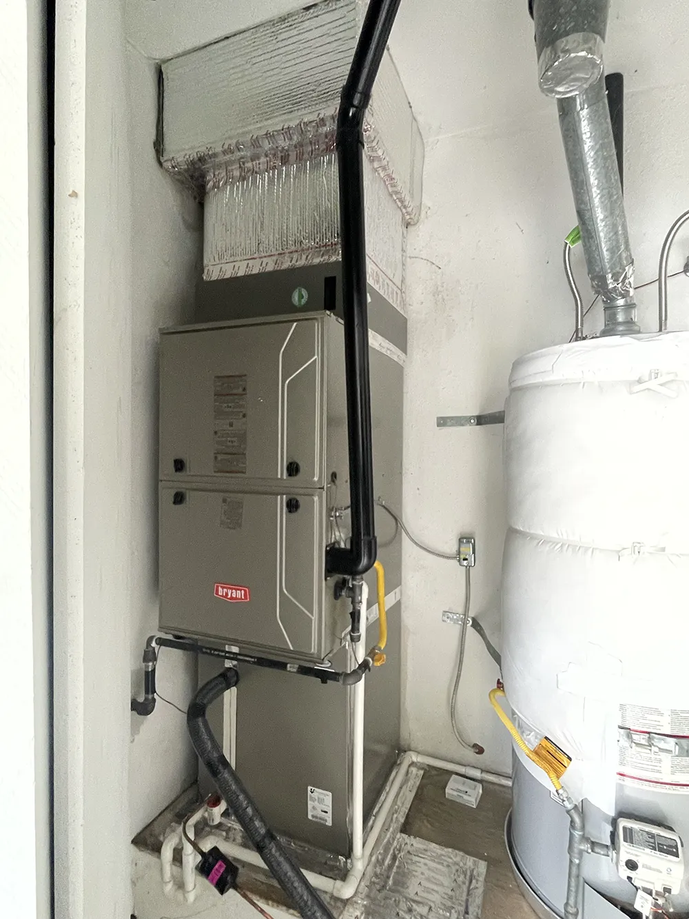 A Bryant furnace installation for a Manteca home.