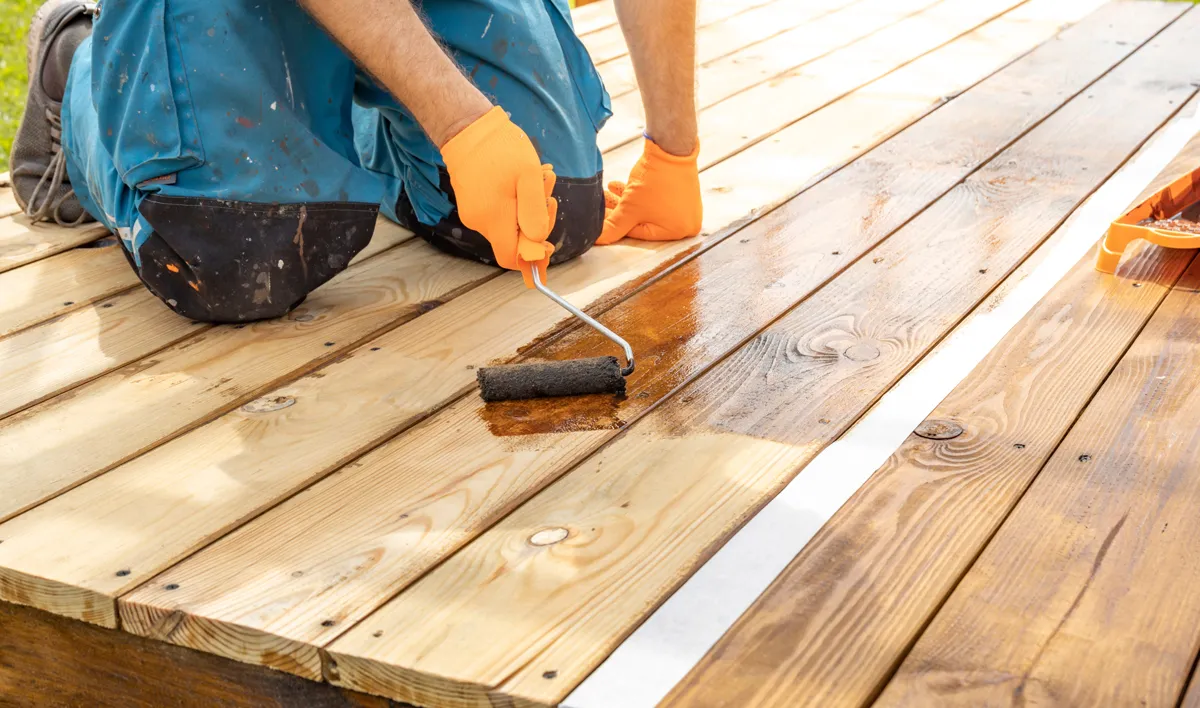 Crystal Clear Solutions' staining service for fences, docks, and decks.