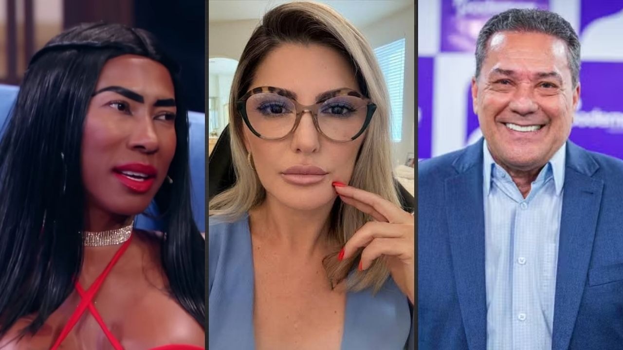 Inês Brasil, Antônia Fontenelle e Vanderlei Luxemburgo são alguns dos famosos que não conseguiram se eleger nas últimas eleições. Rachel Sheherazade de óculos, Datena sorrindo e Inês Brasil em foto com três pessoas