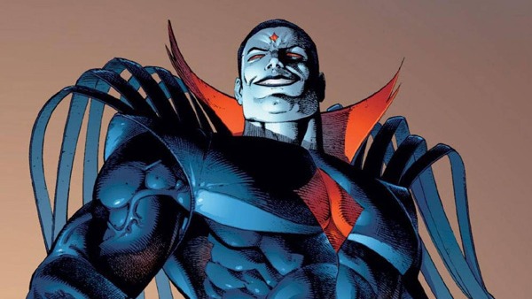 Mister Sinister, o brilhante e inescrupuloso vilão dos X-Men, será interpretado por Adam Driver no MCU. Ilustração de Mister Sinister, pele pálida, diamante vermelho na testa, sorriso e traje azul e vermelho