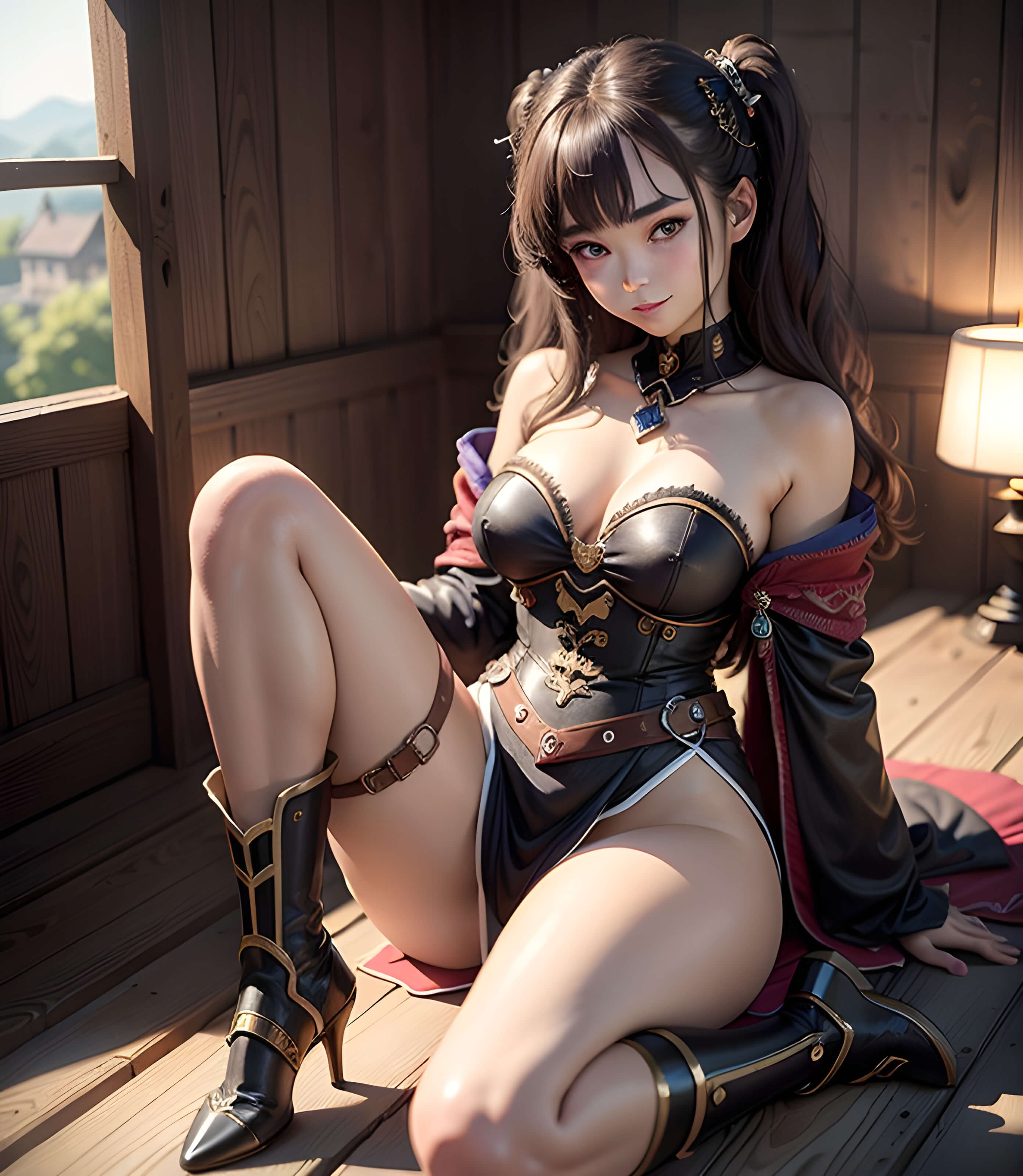 ファンタジーコスプレのミニスカ・ショーパン4