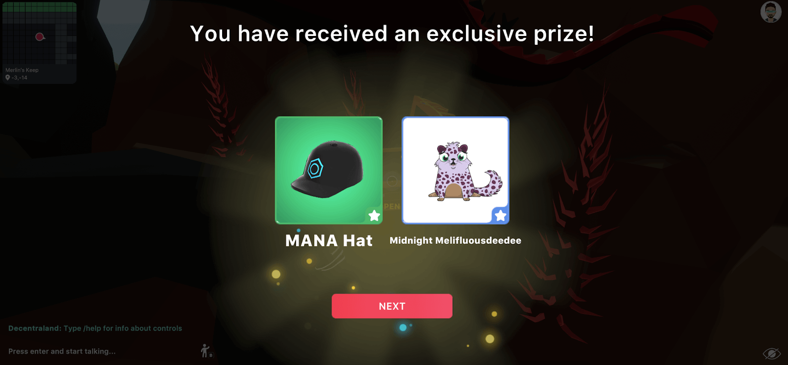 獲得NFT帽子和謎戀貓(CryptoKitties)