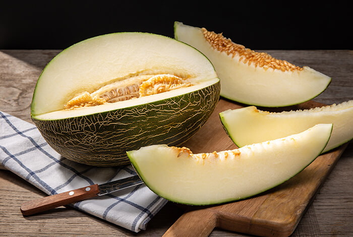 Slices of muskmelon.