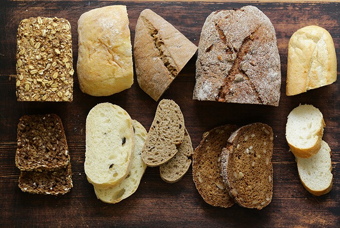 Different bread slices.