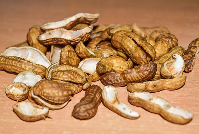 A handful of peanut shells.