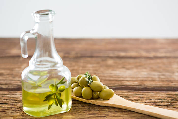 marinated olives and olive oil