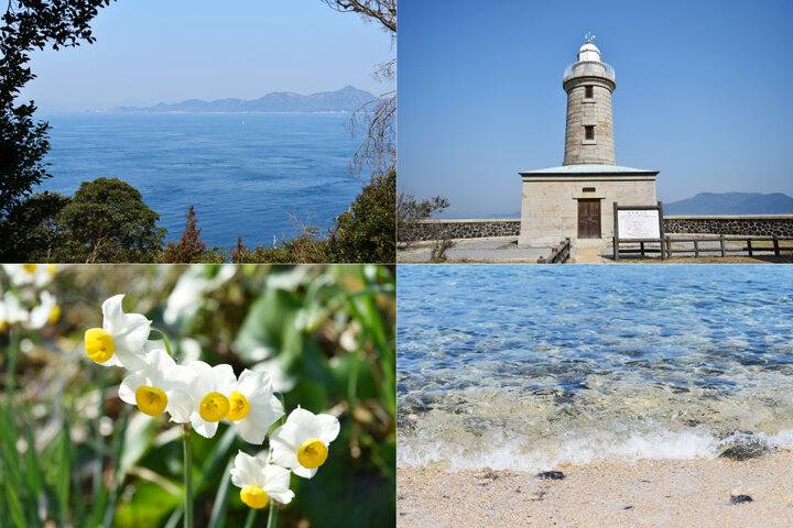 男木島の島内には美しいみどころがあります