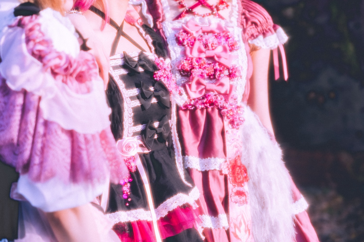 【再値下げ】OHGAフラワージャケットピンク 再値下げ】OHGAフラワージャケットピンク レディース