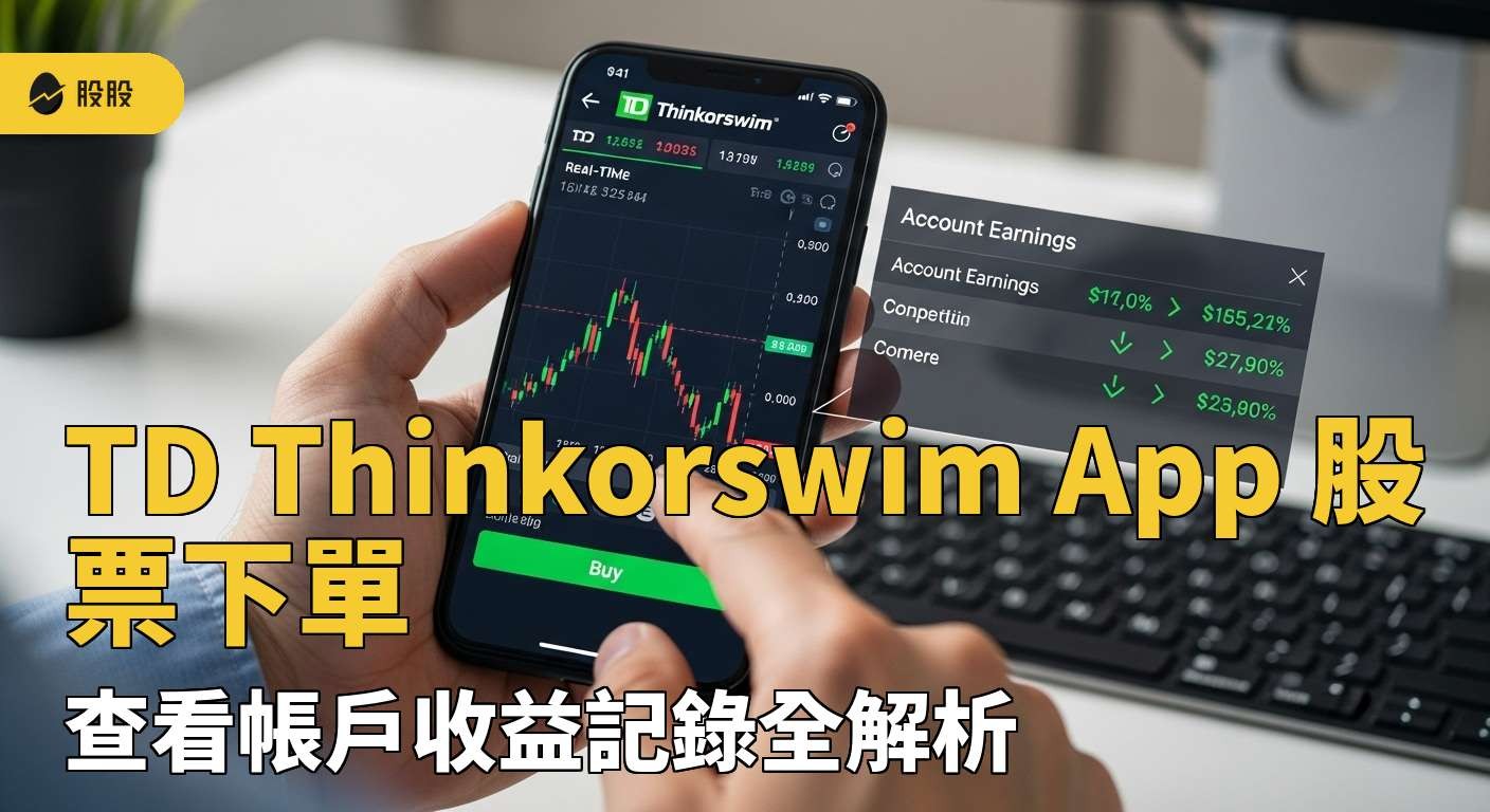 三分鐘學會！TD Thinkorswim App 股票下單與查看帳戶收益記錄全解析