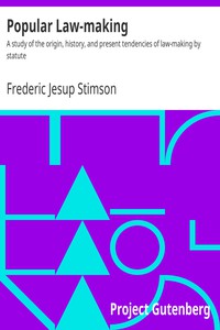 Popular Law-making by Frederic Jesup Stimson