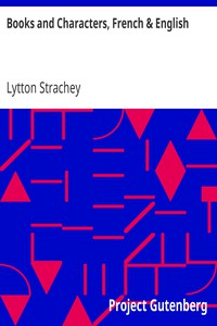 Books and Characters, French &amp; English by Lytton Strachey