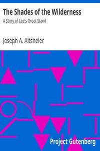 The Shades of the Wilderness: A Story of Lee's Great Stand by Joseph A. Altsheler