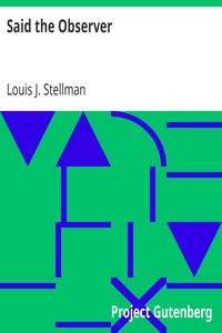 Said the Observer by Louis J. Stellman