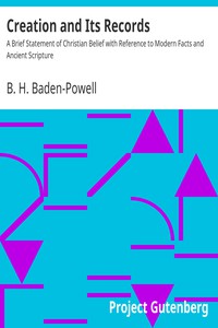 Creation and Its Records by B. H. Baden-Powell