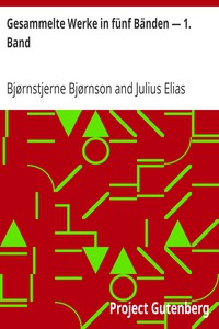 Gesammelte Werke in fünf Bänden — 1. Band by Bjørnstjerne Bjørnson